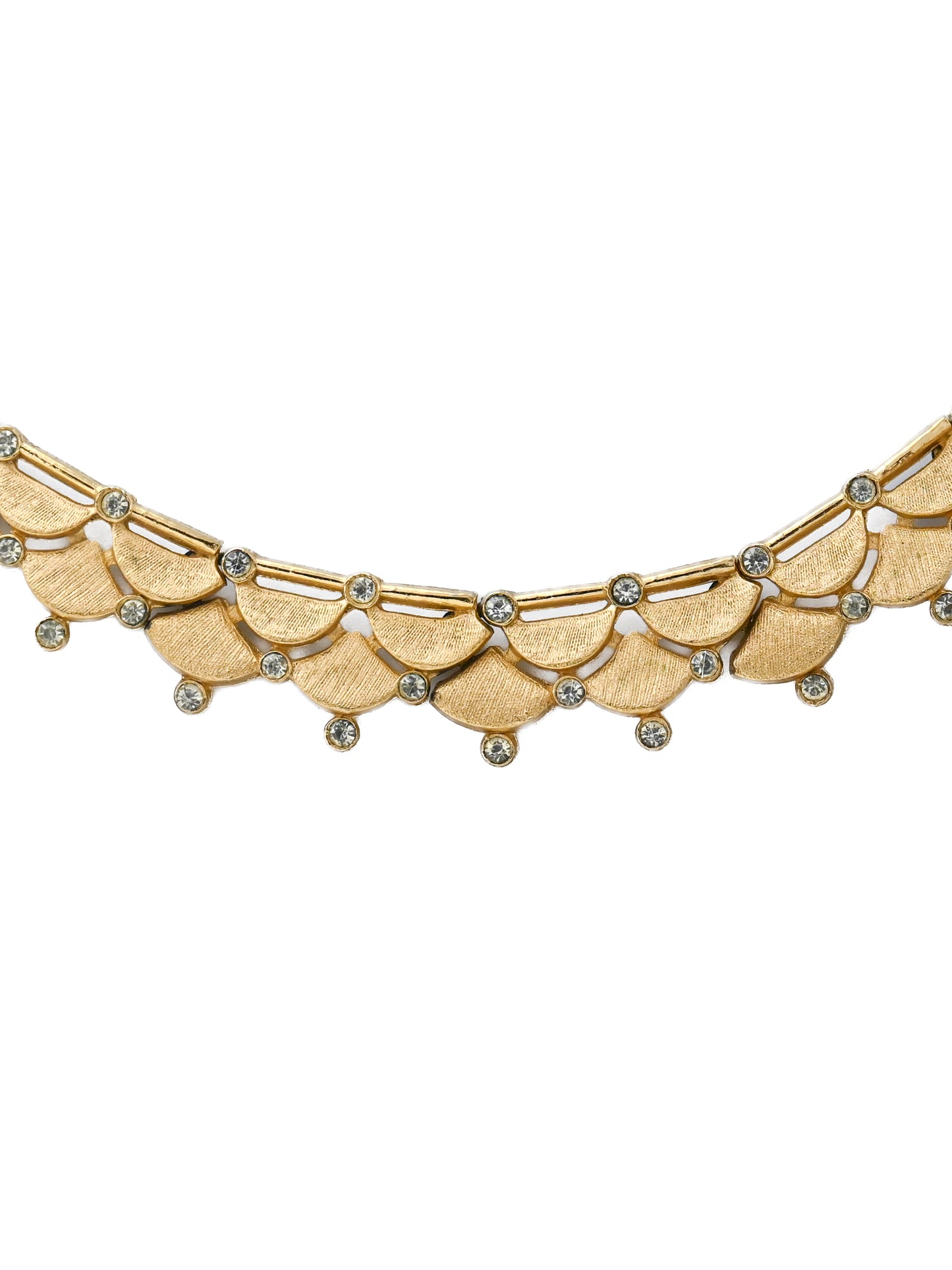 Trifari Dragon Scale Rhinestone Necklace