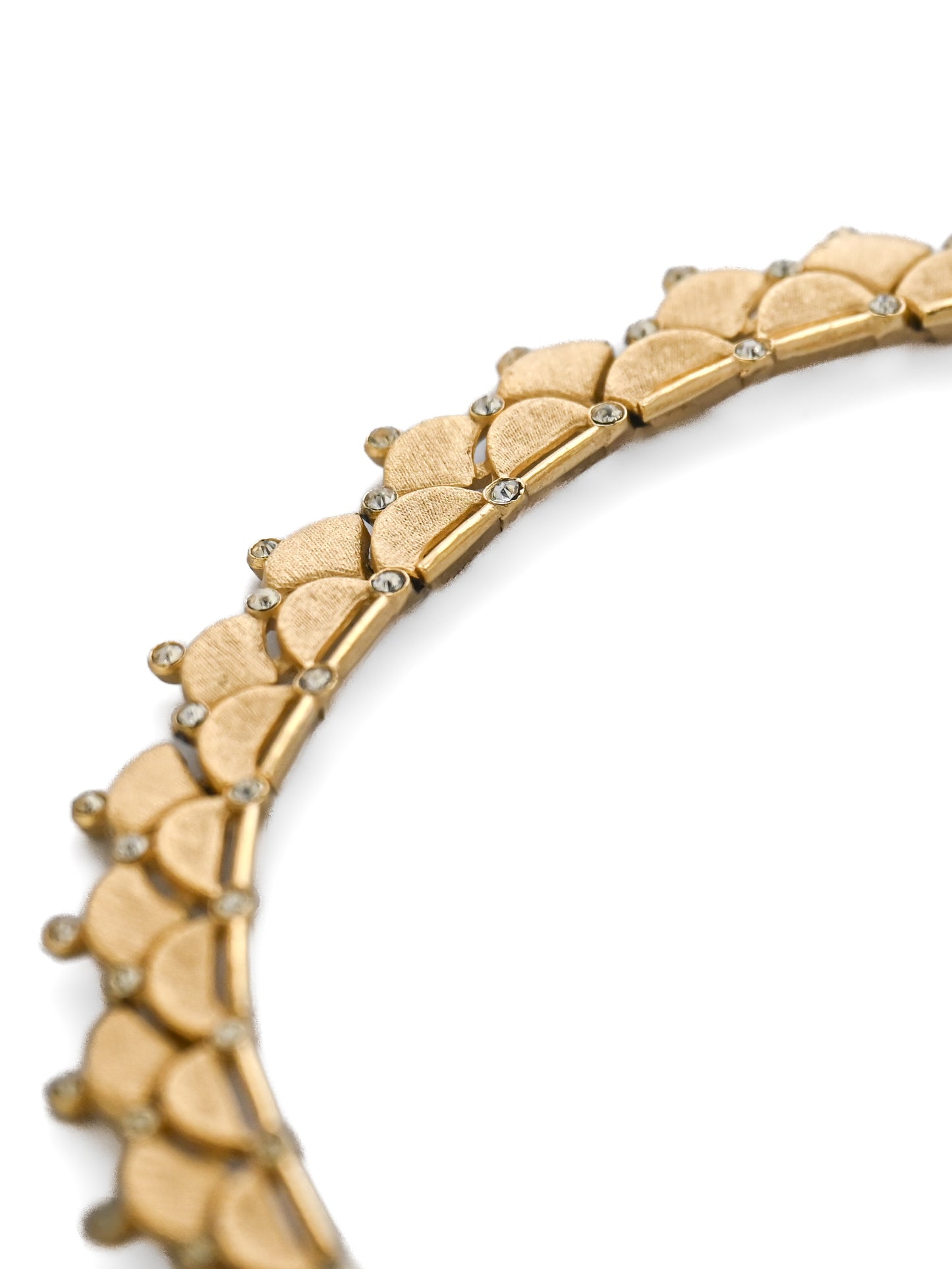 Trifari Dragon Scale Rhinestone Necklace