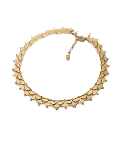 Trifari Dragon Scale Rhinestone Necklace