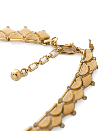 Trifari Dragon Scale Rhinestone Necklace