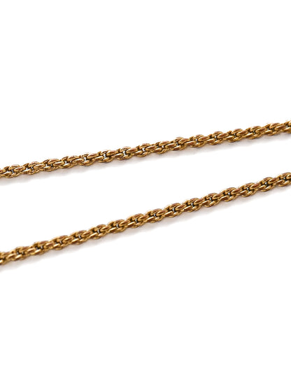 Dior Pumpkin Carriage Monogram Medallion Rope Necklace