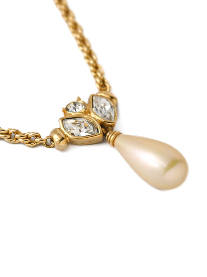 Dior Pearl Drop Rope Chain Necklace