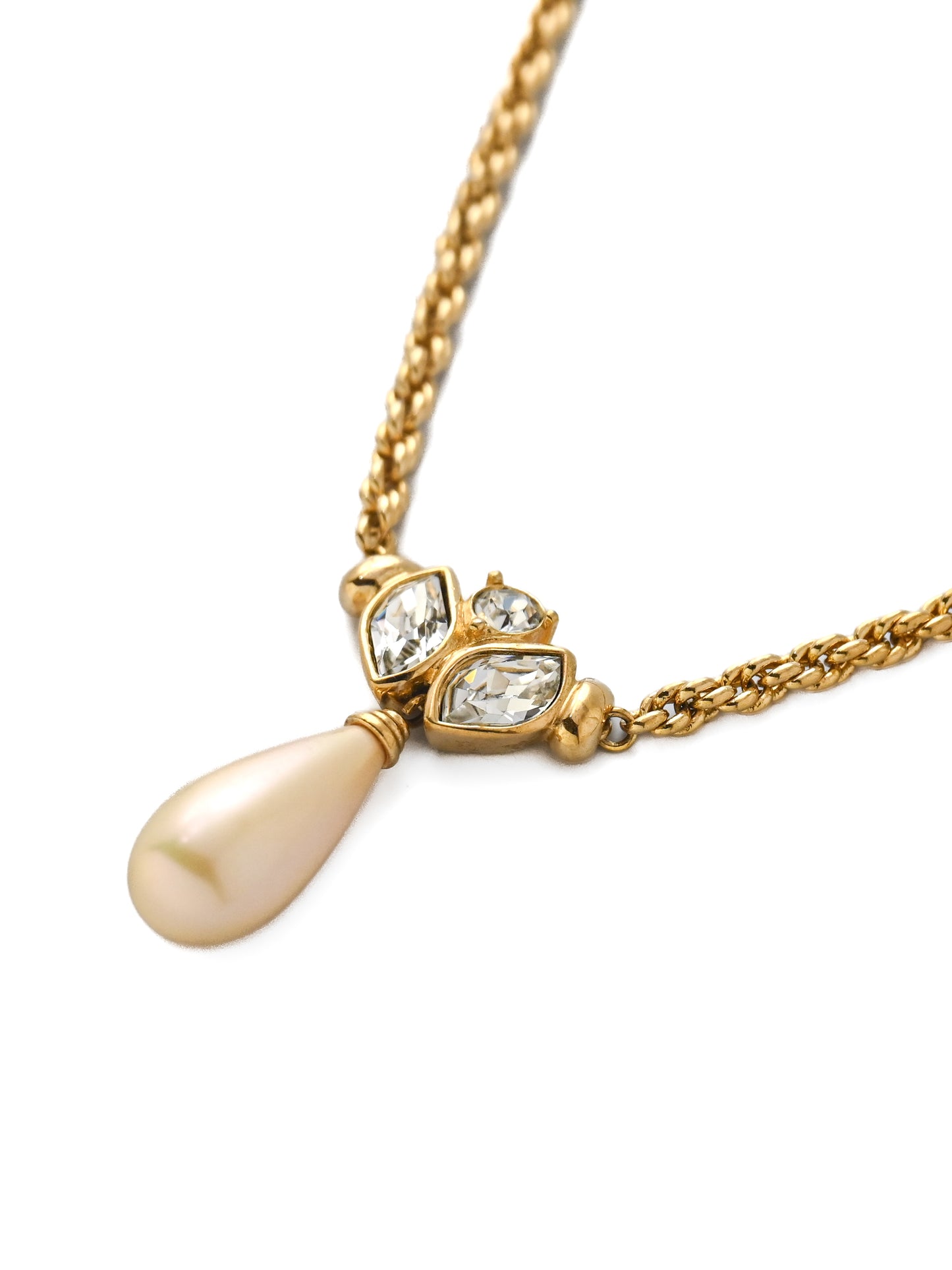 Dior Pearl Drop Rope Chain Necklace