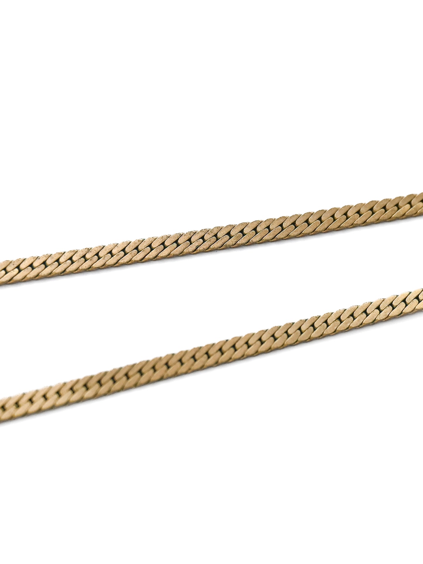 Dior Baguette Rhinestone Herringbone Chain Necklace