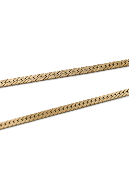 Dior Baguette Rhinestone Herringbone Chain Necklace
