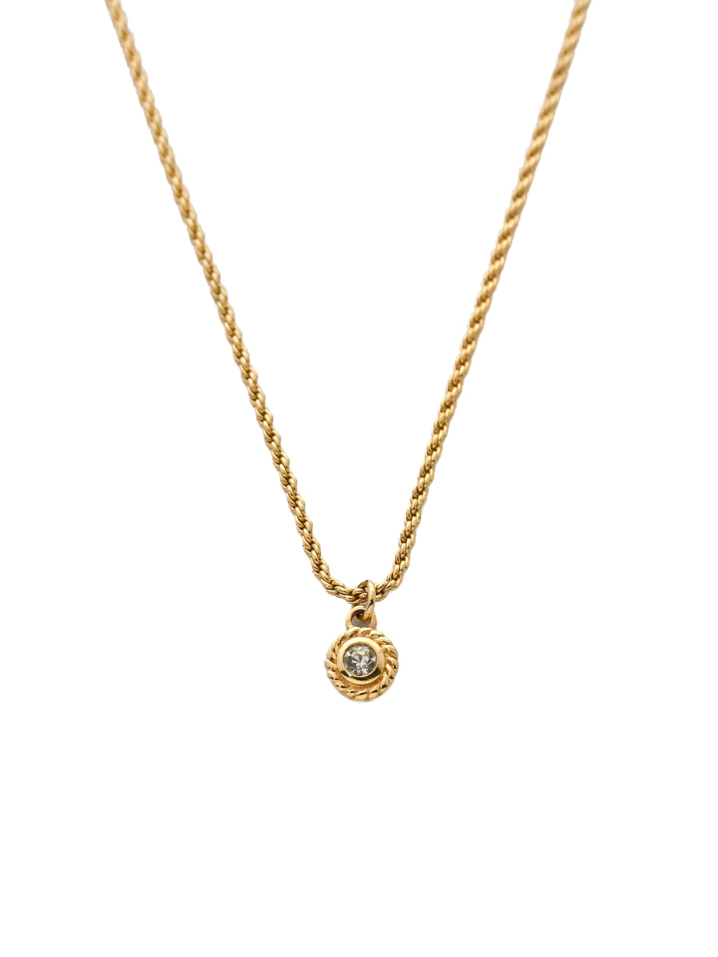 Dior Mini Rhinestone Rope Chain Necklace