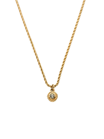 Dior Mini Rhinestone Rope Chain Necklace