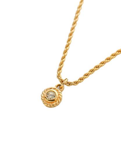 Dior Mini Rhinestone Rope Chain Necklace