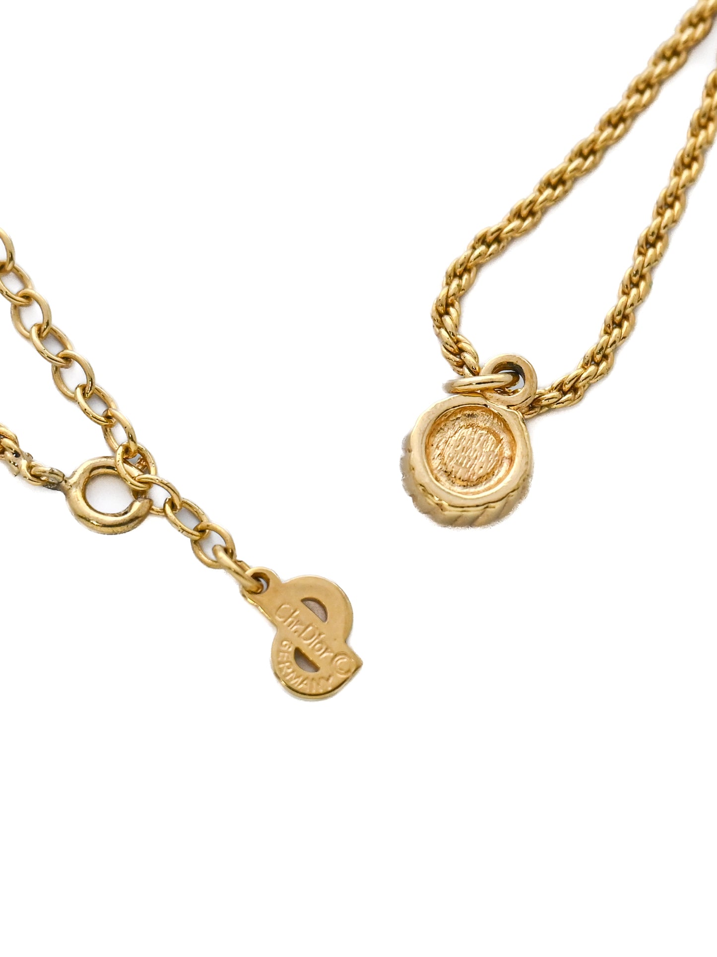 Dior Mini Rhinestone Rope Chain Necklace
