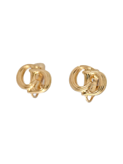 Dior Interlocking "CD" Clip Earrings
