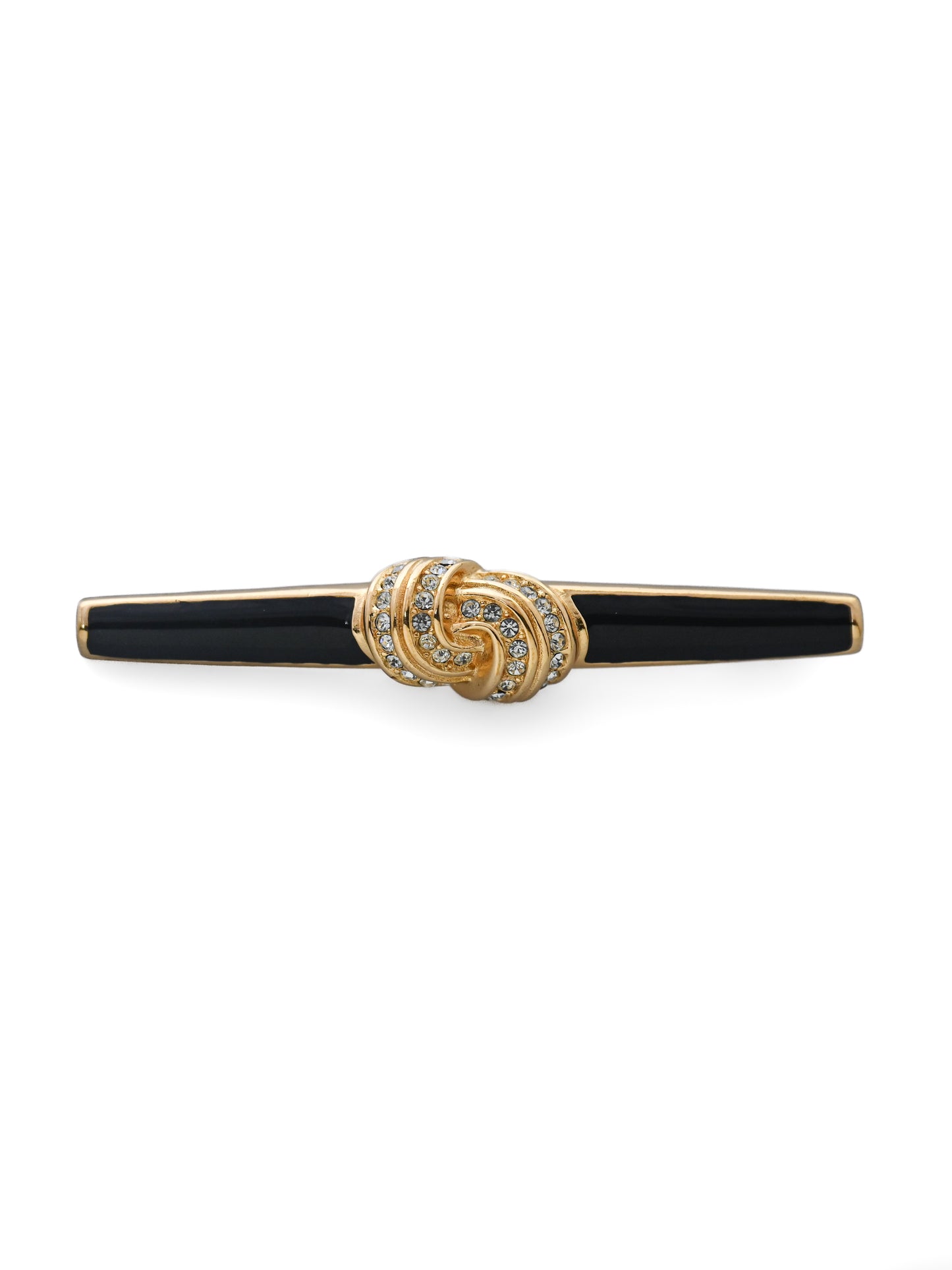 Dior Knot Black Enamel Brooch
