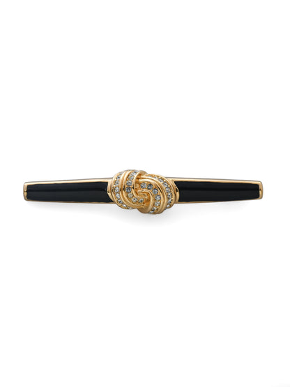 Dior Knot Black Enamel Brooch