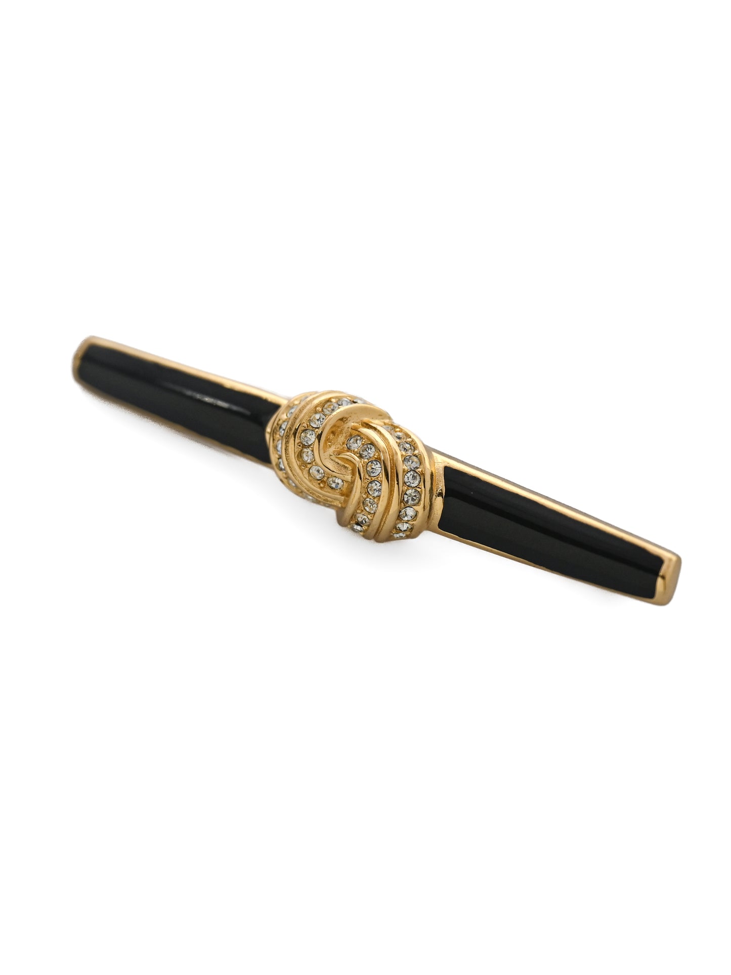 Dior Knot Black Enamel Brooch