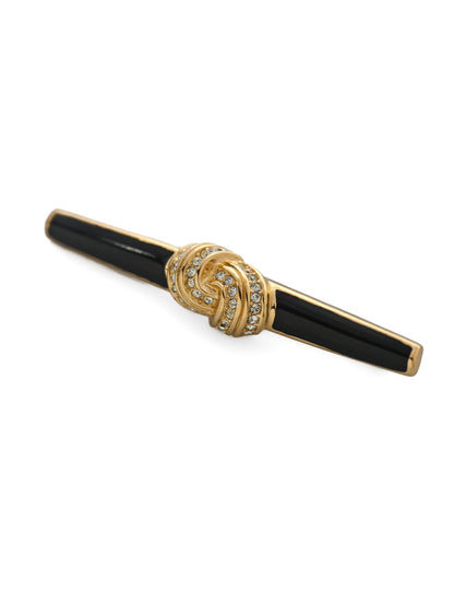 Dior Knot Black Enamel Brooch